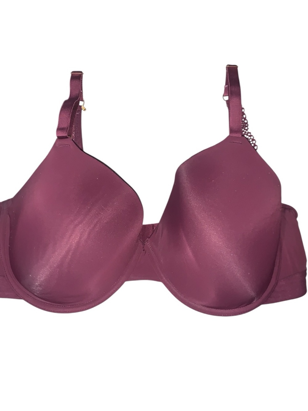 Lively Bra Size 36DD Burgundy Lined T-Shirt Adjustable Straps Intimates